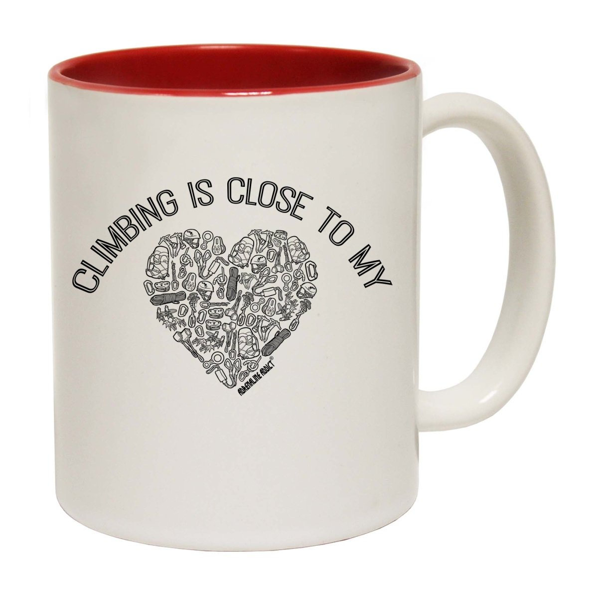 Aa Climbing Is Close To My Heart Mug Cup - 123t Australia | Funny T-Shirts Mugs Novelty Gifts