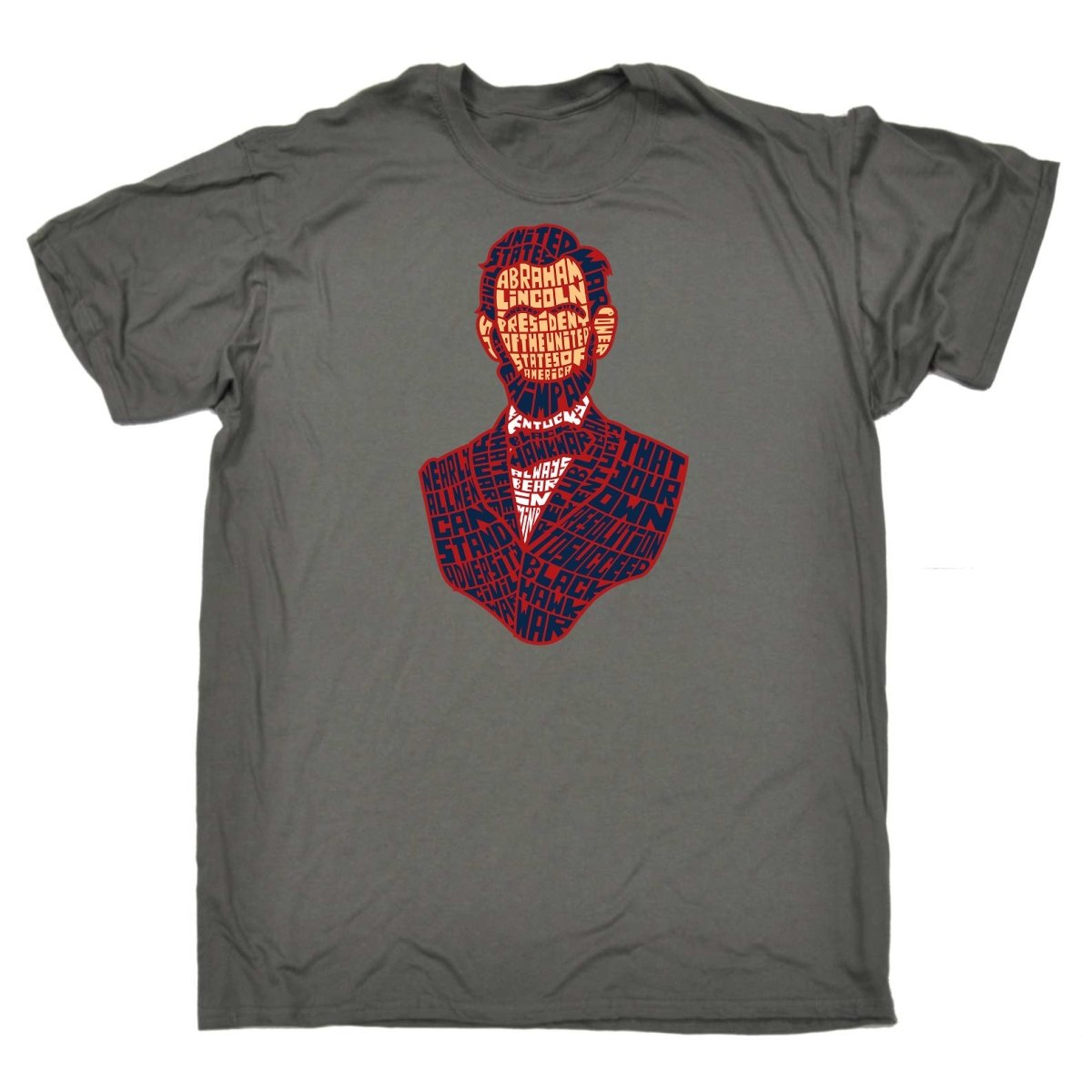 Abraham Lincoln Calligram President - Mens Funny T-Shirt Tshirts - 123t Australia | Funny T-Shirts Mugs Novelty Gifts