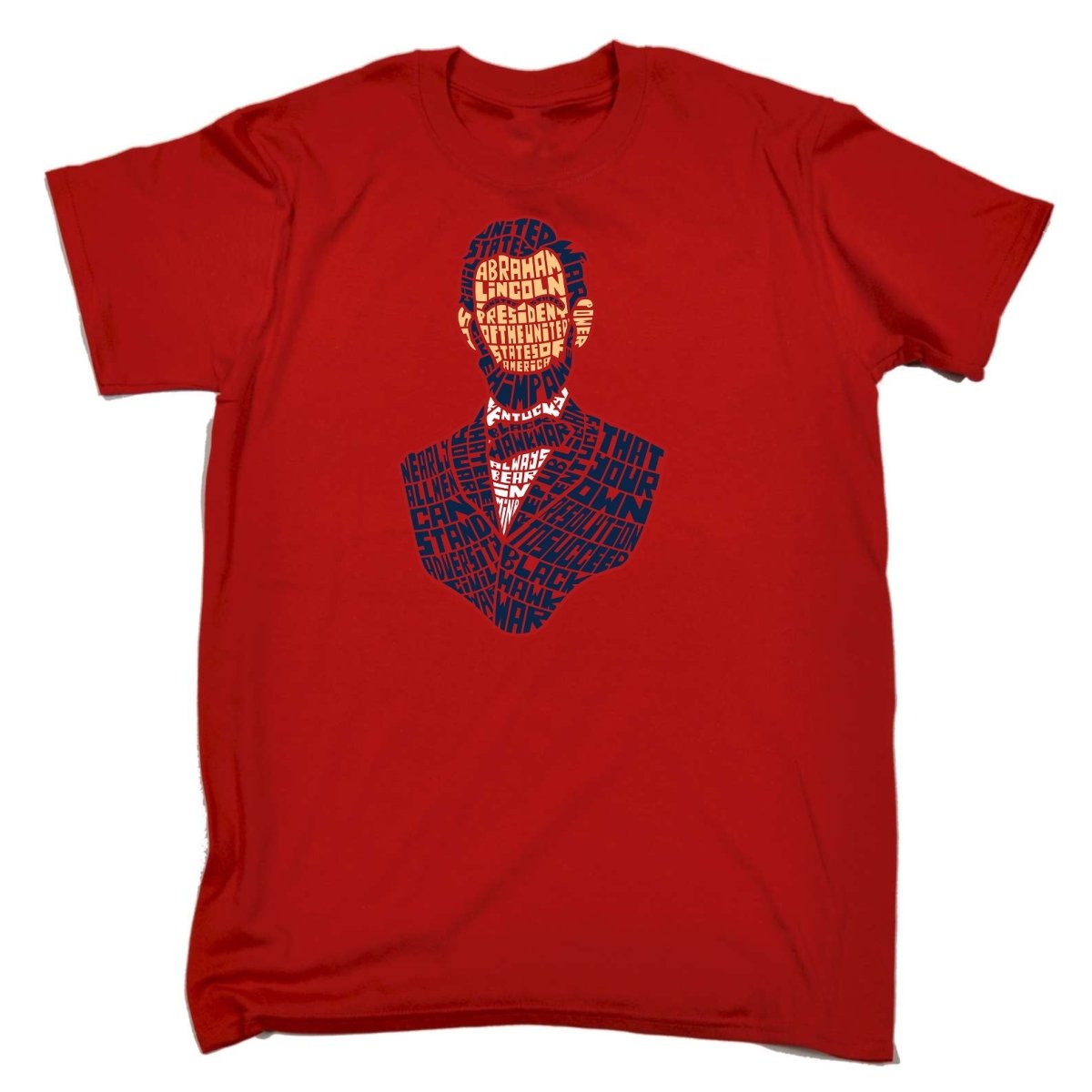Abraham Lincoln Calligram President - Mens Funny T-Shirt Tshirts - 123t Australia | Funny T-Shirts Mugs Novelty Gifts