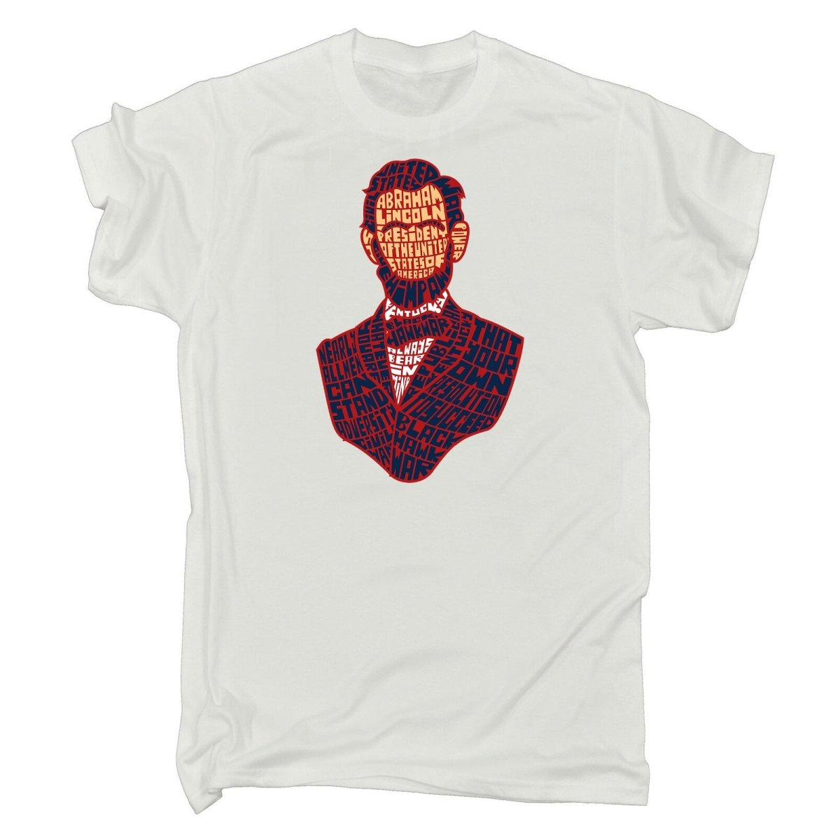 Abraham Lincoln Calligram President - Mens Funny T-Shirt Tshirts - 123t Australia | Funny T-Shirts Mugs Novelty Gifts