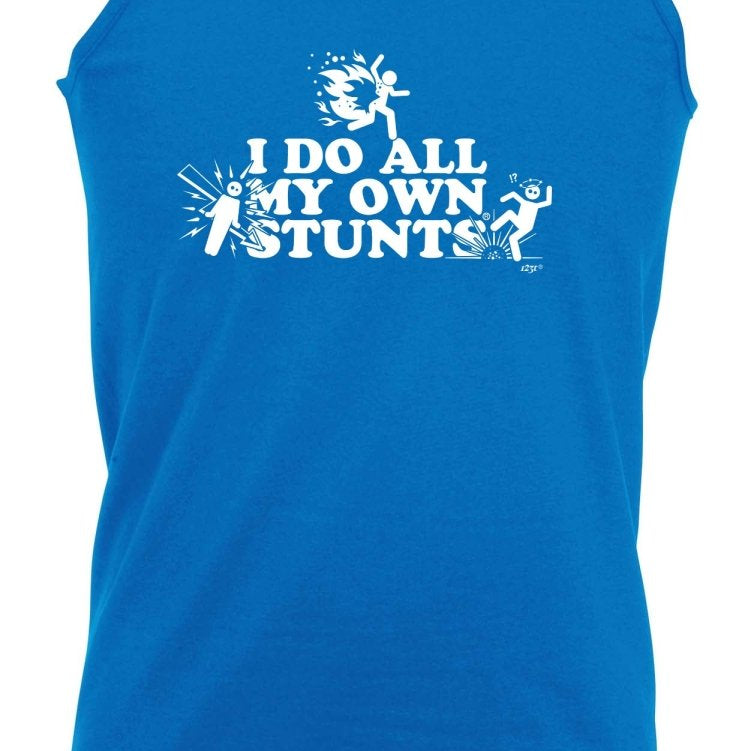 Accidents Do All My Own Stunts - Funny Novelty Vest Singlet Unisex Tank Top - 123t Australia | Funny T-Shirts Mugs Novelty Gifts