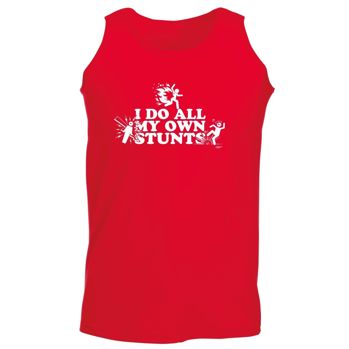 Accidents Do All My Own Stunts - Funny Novelty Vest Singlet Unisex Tank Top - 123t Australia | Funny T-Shirts Mugs Novelty Gifts