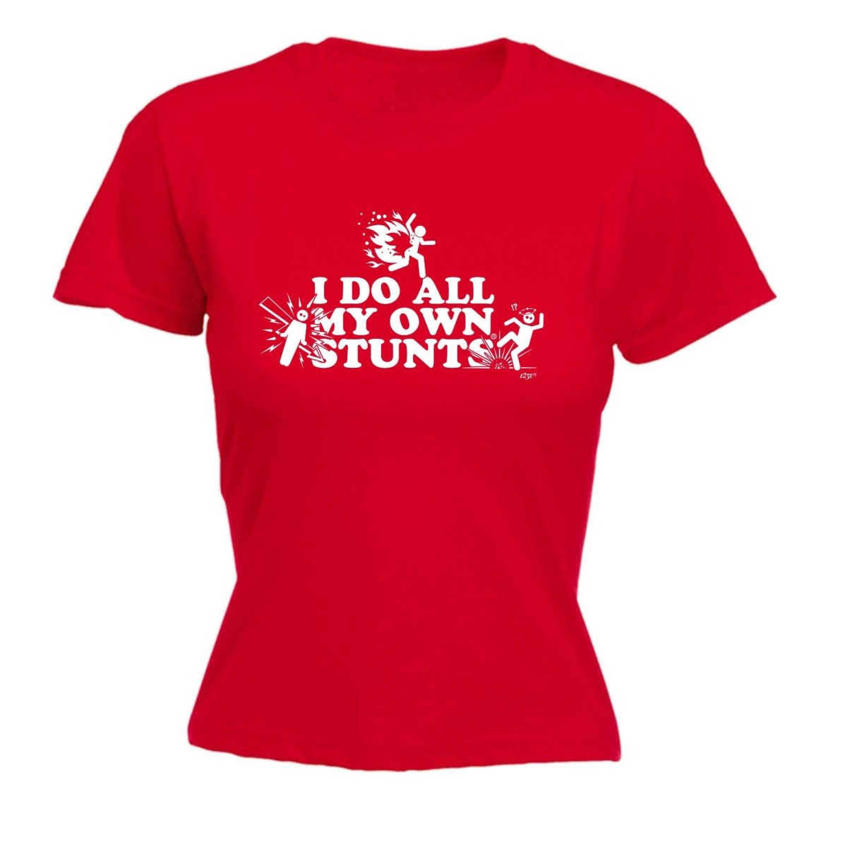 Accidents Do All My Own Stunts - Funny Novelty Womens T-Shirt T Shirt Tshirt - 123t Australia | Funny T-Shirts Mugs Novelty Gifts
