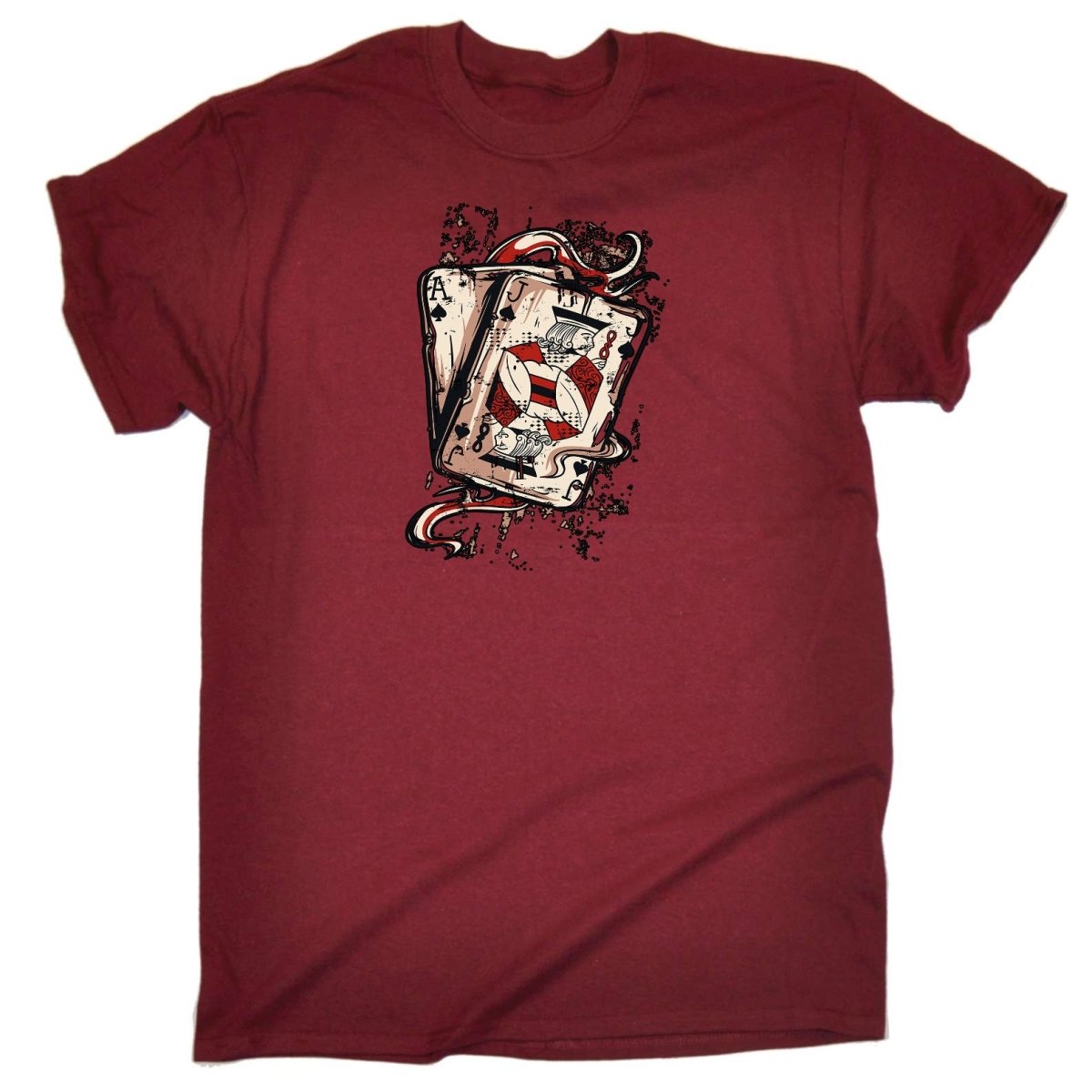 Ace Jack Cards Poker Texas Holdem - Mens Funny T-Shirt Tshirts Tee Shirt - 123t Australia | Funny T-Shirts Mugs Novelty Gifts