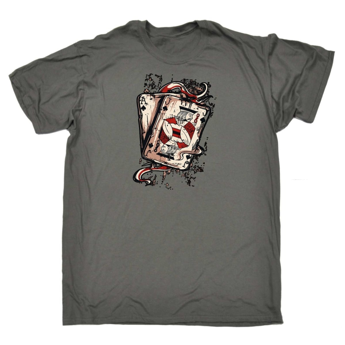 Ace Jack Cards Poker Texas Holdem - Mens Funny T-Shirt Tshirts Tee Shirt - 123t Australia | Funny T-Shirts Mugs Novelty Gifts