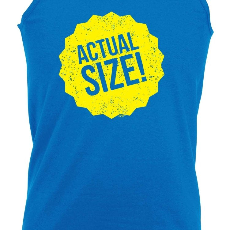 Actual Size - Funny Novelty Vest Singlet Unisex Tank Top - 123t Australia | Funny T-Shirts Mugs Novelty Gifts