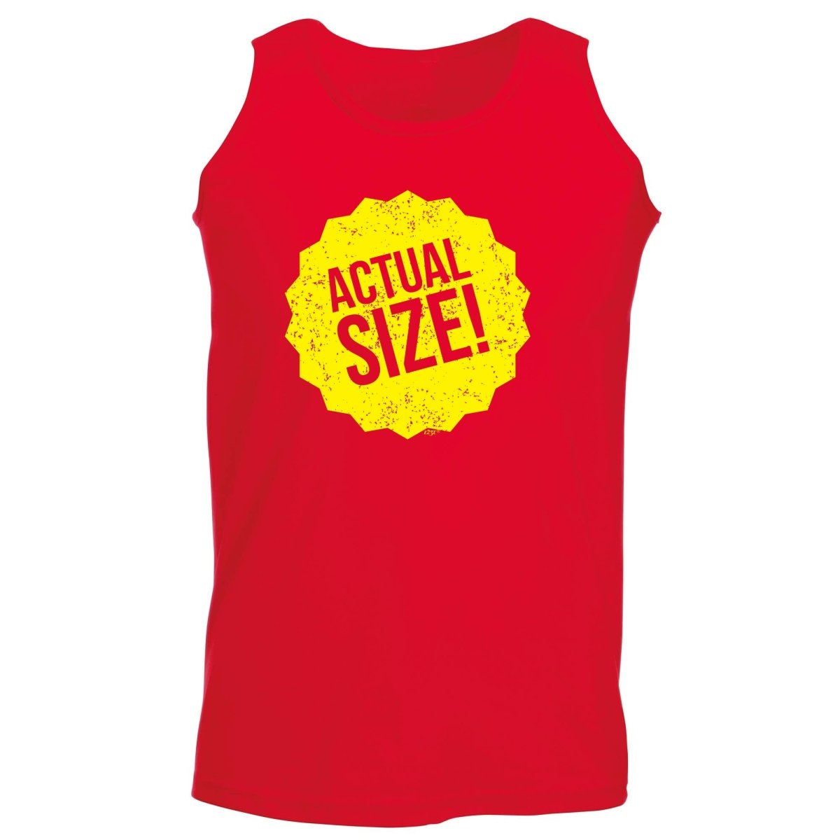 Actual Size - Funny Novelty Vest Singlet Unisex Tank Top - 123t Australia | Funny T-Shirts Mugs Novelty Gifts