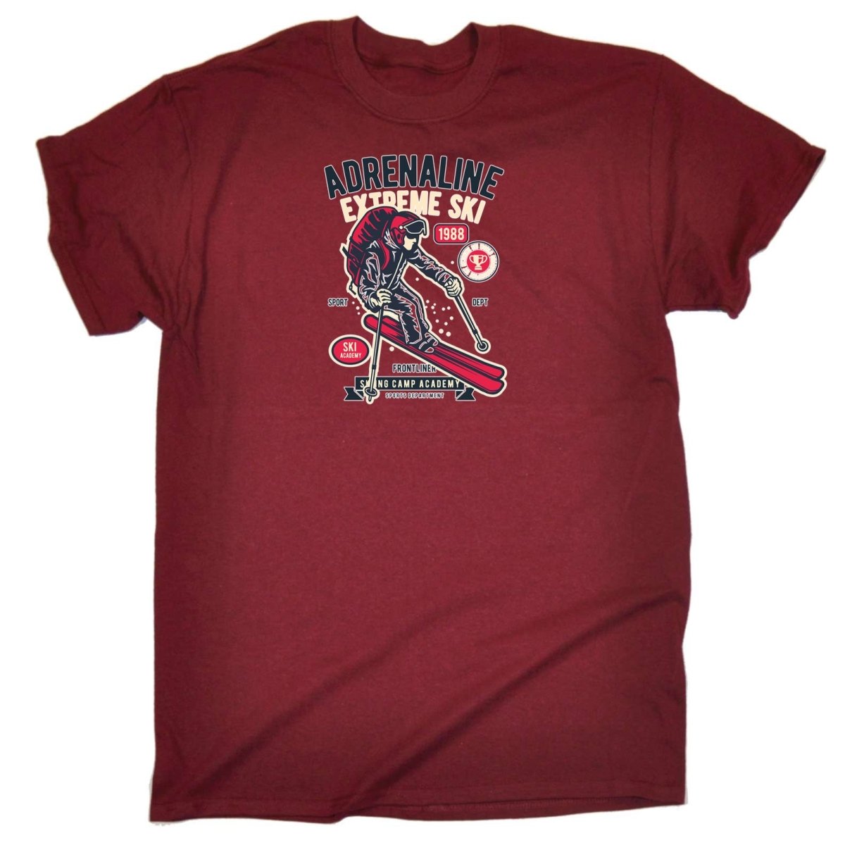 Adrenaline Extreme Ski Skiing - Mens Funny T-Shirt Tshirts - 123t Australia | Funny T-Shirts Mugs Novelty Gifts