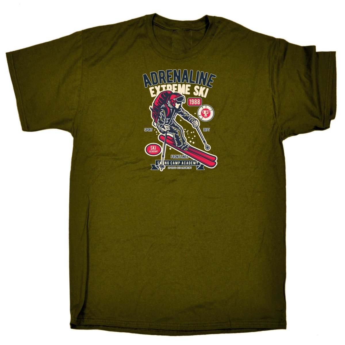 Adrenaline Extreme Ski Skiing - Mens Funny T-Shirt Tshirts - 123t Australia | Funny T-Shirts Mugs Novelty Gifts