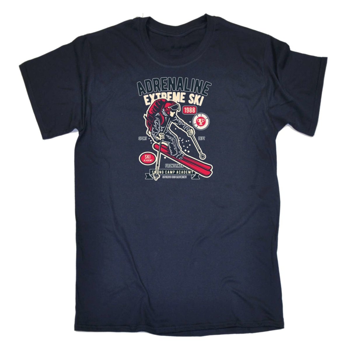 Adrenaline Extreme Ski Skiing - Mens Funny T-Shirt Tshirts - 123t Australia | Funny T-Shirts Mugs Novelty Gifts