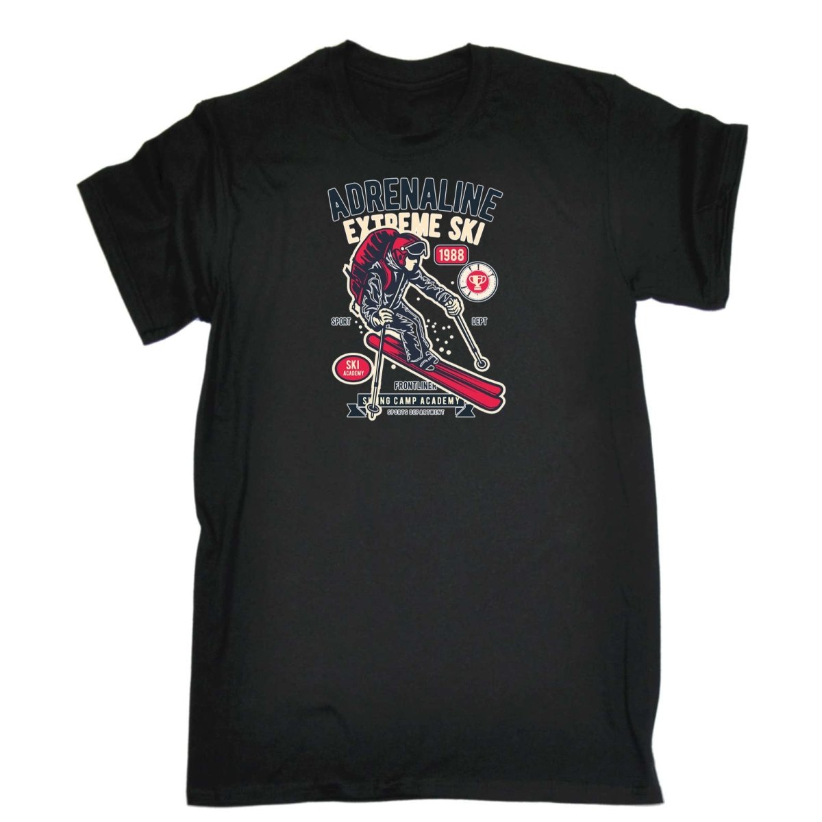 Adrenaline Extreme Ski Skiing - Mens Funny T-Shirt Tshirts - 123t Australia | Funny T-Shirts Mugs Novelty Gifts