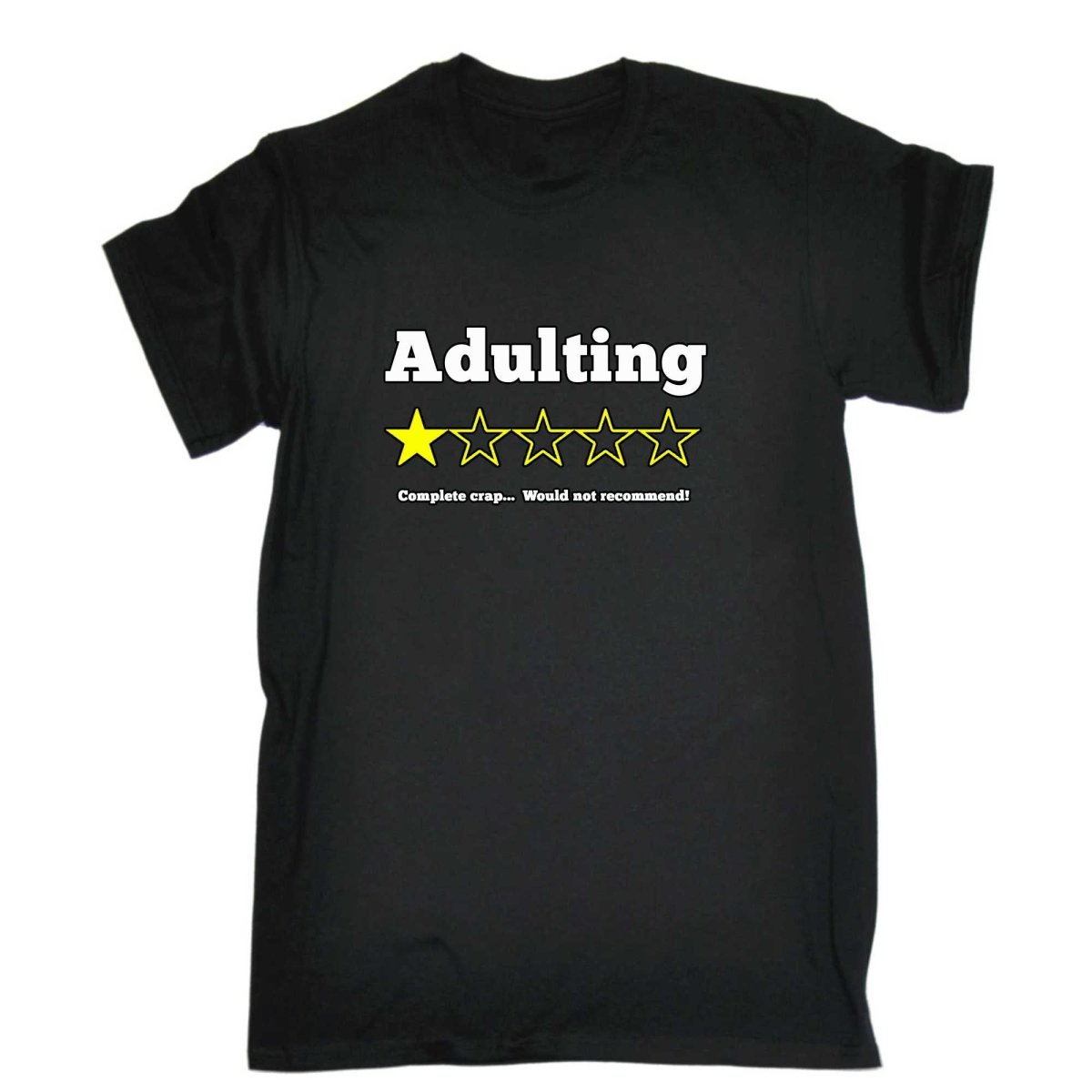 Adulting Would Not Recommend - Mens Funny T-Shirt Tshirts - 123t Australia | Funny T-Shirts Mugs Novelty Gifts