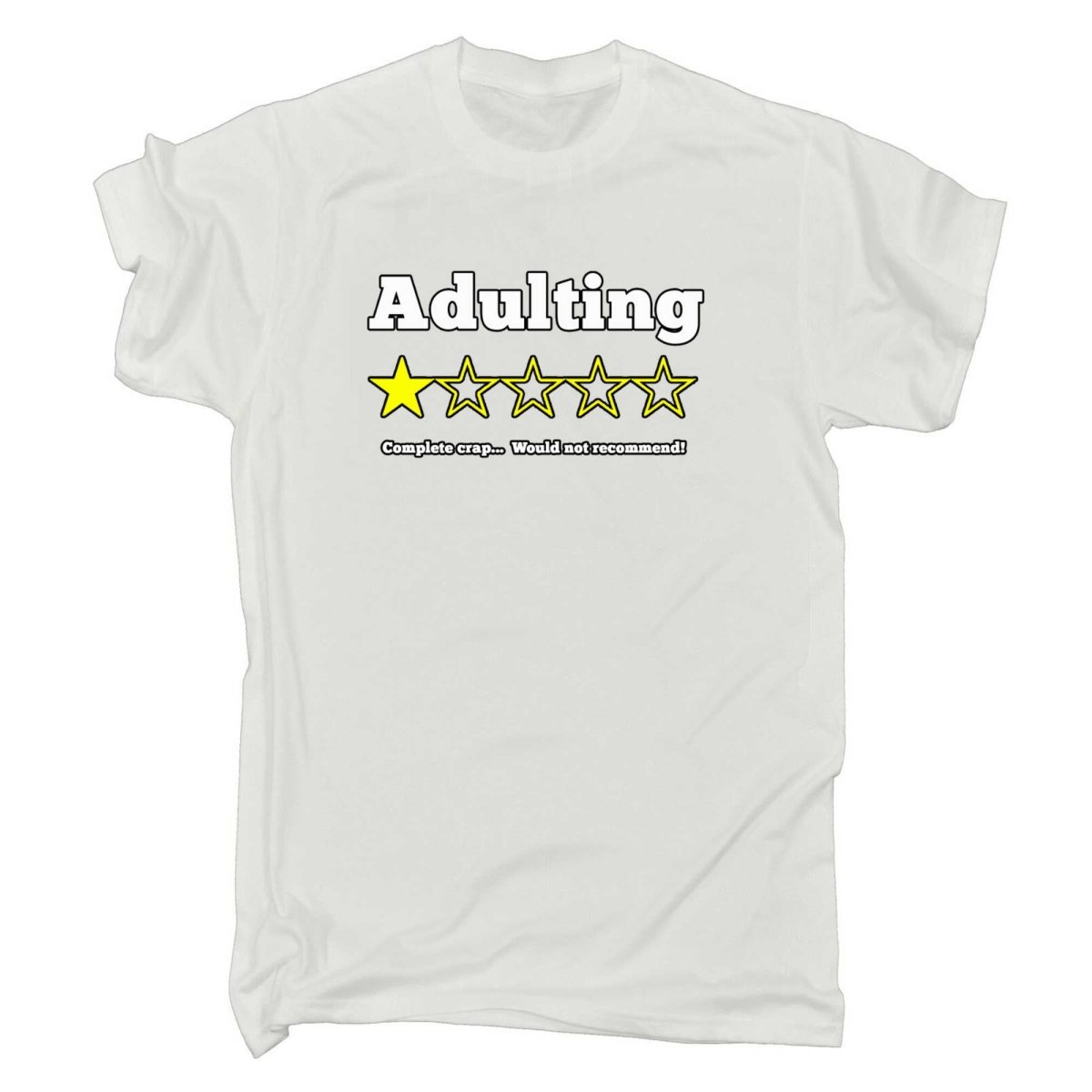Adulting Would Not Recommend - Mens Funny T-Shirt Tshirts - 123t Australia | Funny T-Shirts Mugs Novelty Gifts