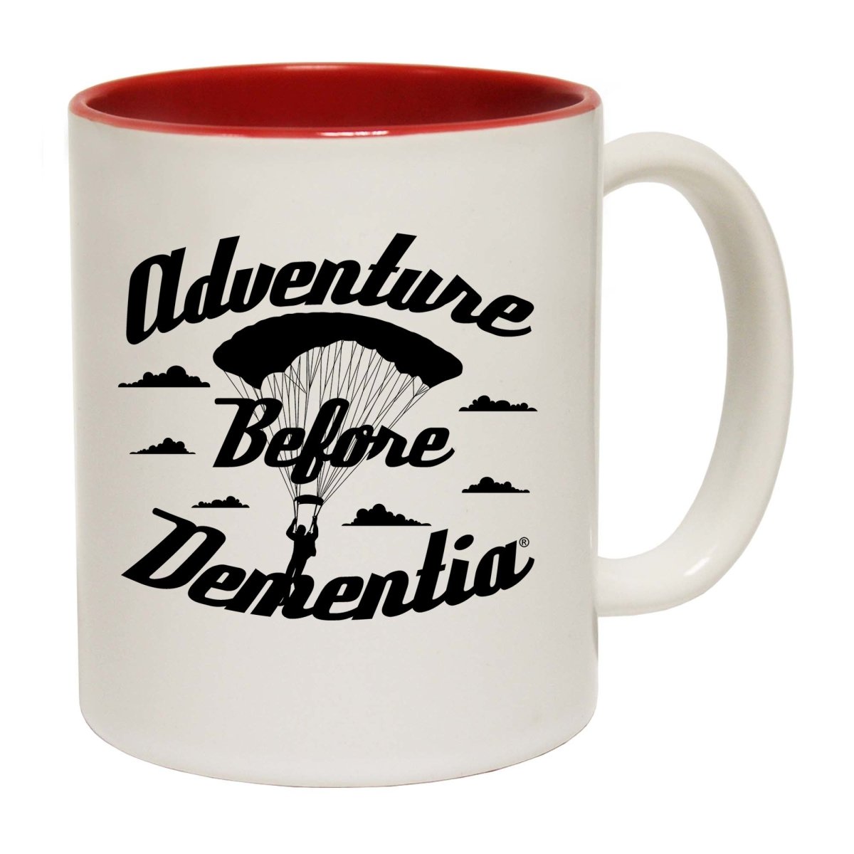 Adventure Before Dementia Skydive Mug Cup - 123t Australia | Funny T-Shirts Mugs Novelty Gifts