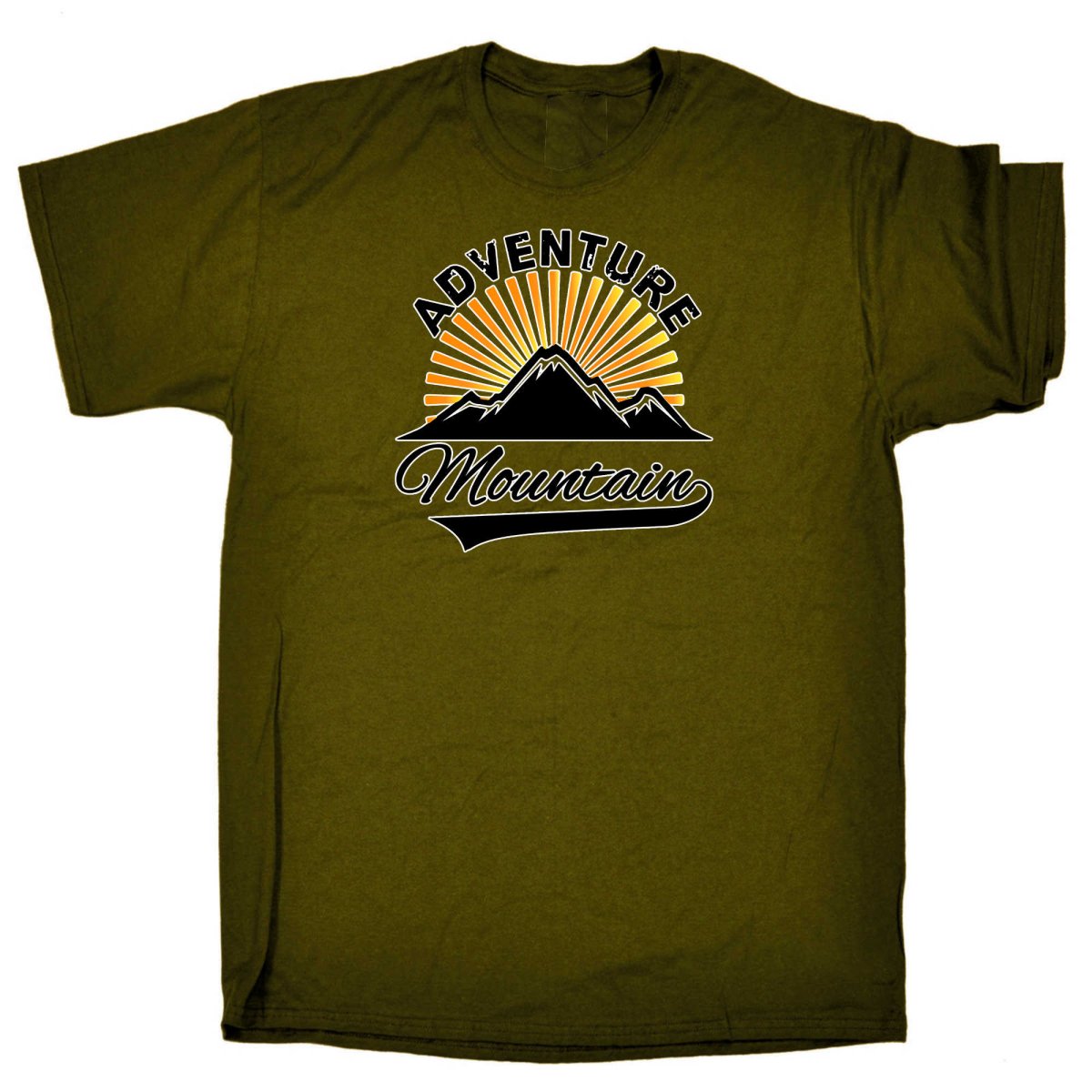 Adventure Mountain Sunset - Mens Funny T-Shirt Tshirts - 123t Australia | Funny T-Shirts Mugs Novelty Gifts