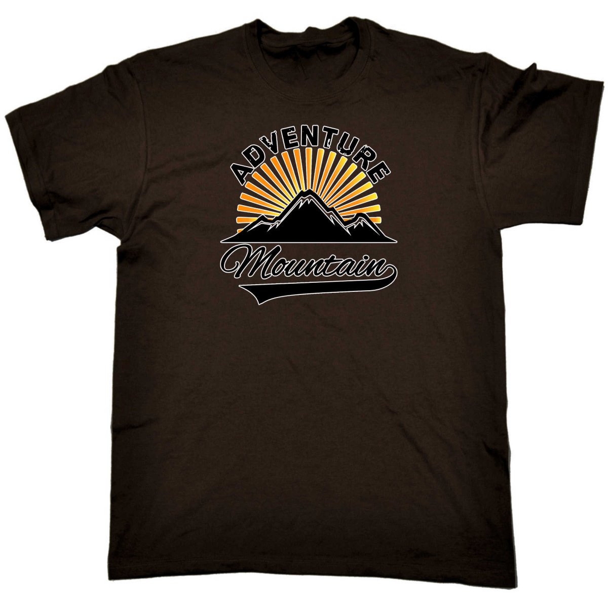Adventure Mountain Sunset - Mens Funny T-Shirt Tshirts - 123t Australia | Funny T-Shirts Mugs Novelty Gifts