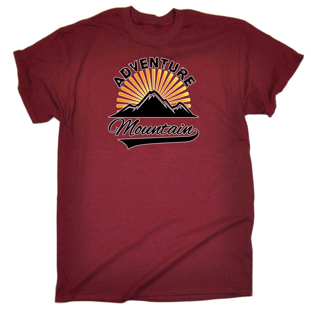 Adventure Mountain Sunset - Mens Funny T-Shirt Tshirts - 123t Australia | Funny T-Shirts Mugs Novelty Gifts