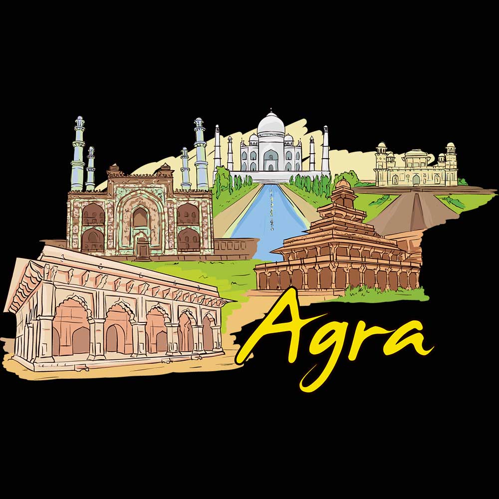 Agra India Country Flag Destination - Mens Funny T-Shirt Tshirts - 123t Australia | Funny T-Shirts Mugs Novelty Gifts