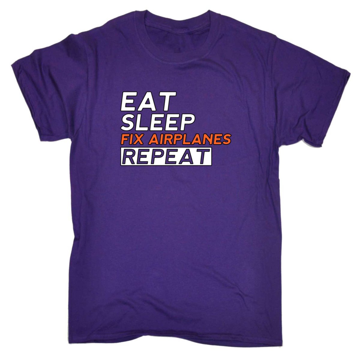 Aircraft Mechanic Eat Sleep Fix Airplanes - Mens Funny T-Shirt Tshirts - 123t Australia | Funny T-Shirts Mugs Novelty Gifts