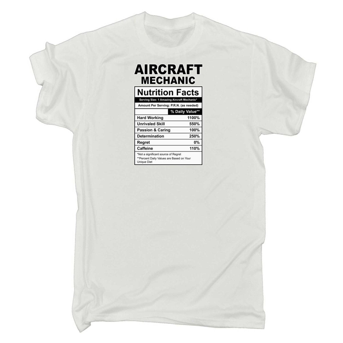 Aircraft Mechanic Nutrition Facts - Mens Funny T-Shirt Tshirts - 123t Australia | Funny T-Shirts Mugs Novelty Gifts