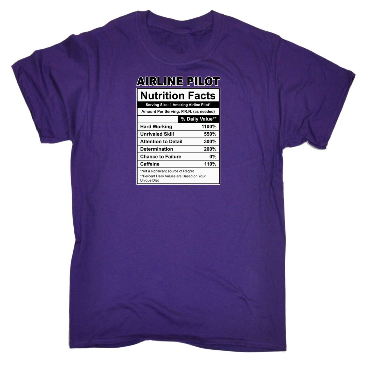 Airline Pilot Nutrition Facts - Mens Funny T-Shirt Tshirts - 123t Australia | Funny T-Shirts Mugs Novelty Gifts