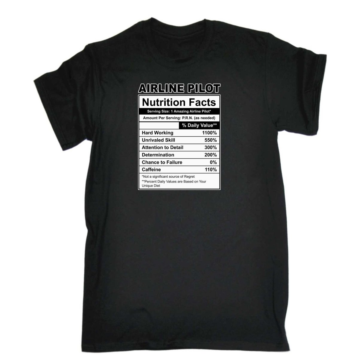 Airline Pilot Nutrition Facts - Mens Funny T-Shirt Tshirts - 123t Australia | Funny T-Shirts Mugs Novelty Gifts