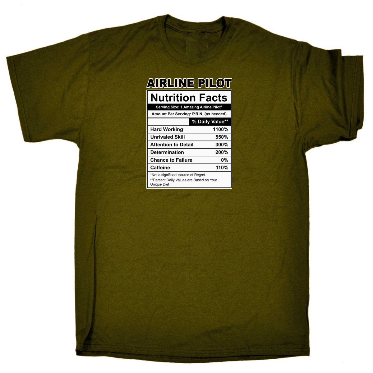 Airline Pilot Nutrition Facts - Mens Funny T-Shirt Tshirts - 123t Australia | Funny T-Shirts Mugs Novelty Gifts