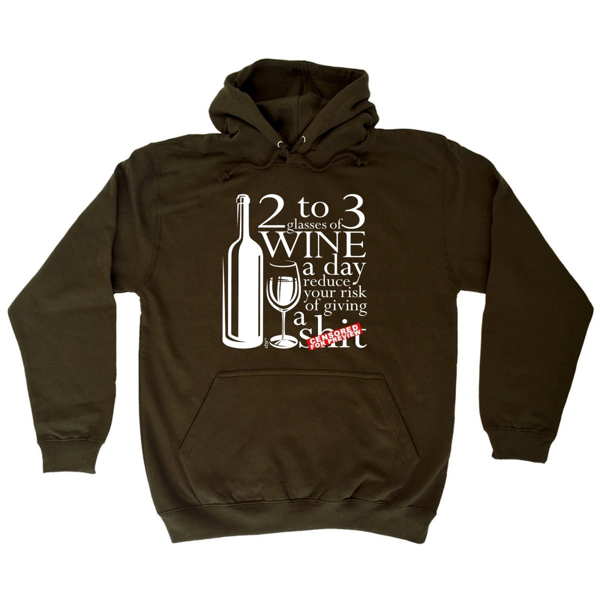 Alcohol 2 To 3 Glasses Of Wine Reduces Giving - Funny Novelty Hoodies Hoodie - 123t Australia | Funny T-Shirts Mugs Novelty Gifts