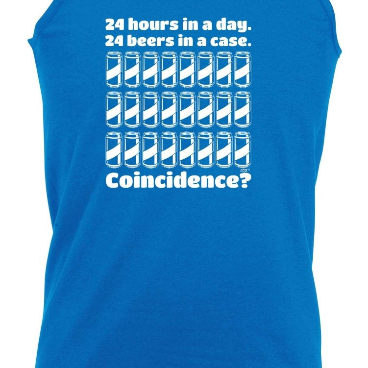 Alcohol 24 Hours In A Day 24 Beers In A Case - Funny Novelty Vest Singlet Unisex Tank Top - 123t Australia | Funny T-Shirts Mugs Novelty Gifts