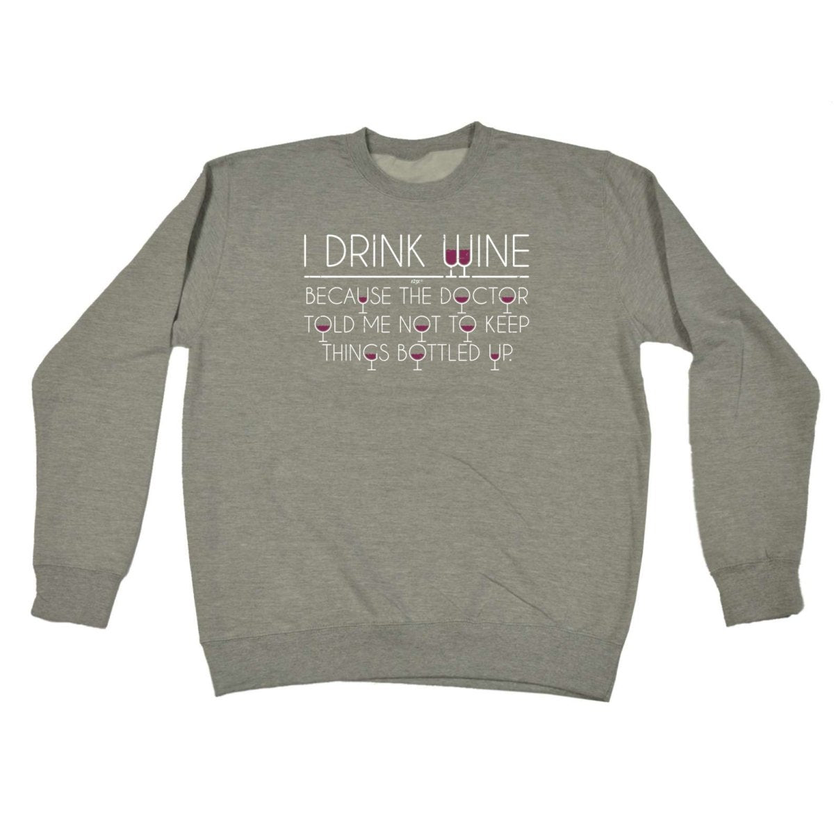 Alcohol Alcohol Drink Wine Doctor Bottled Up - Funny Novelty Sweatshirt - 123t Australia | Funny T-Shirts Mugs Novelty Gifts