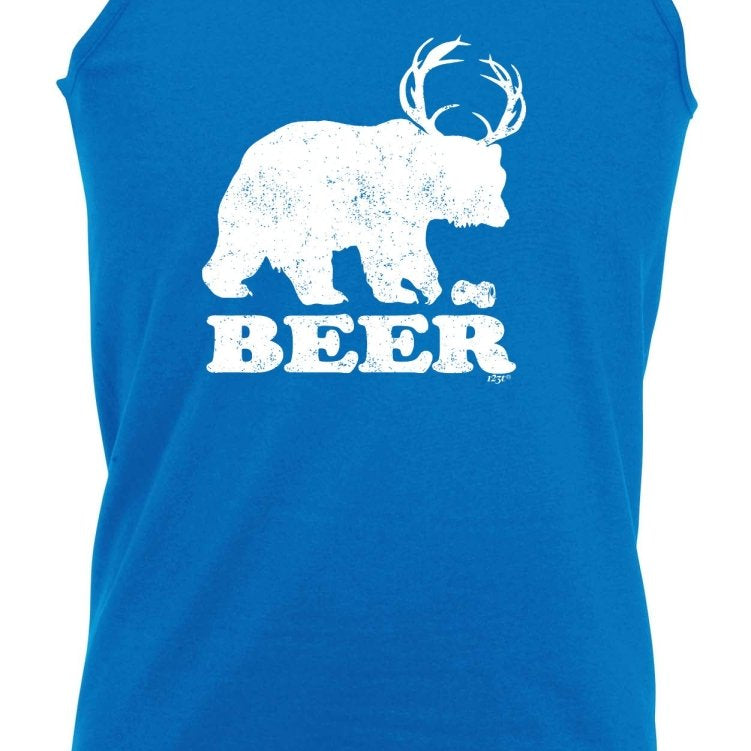 Alcohol Animal Beer Bear Deer - Funny Novelty Vest Singlet Unisex Tank Top - 123t Australia | Funny T-Shirts Mugs Novelty Gifts