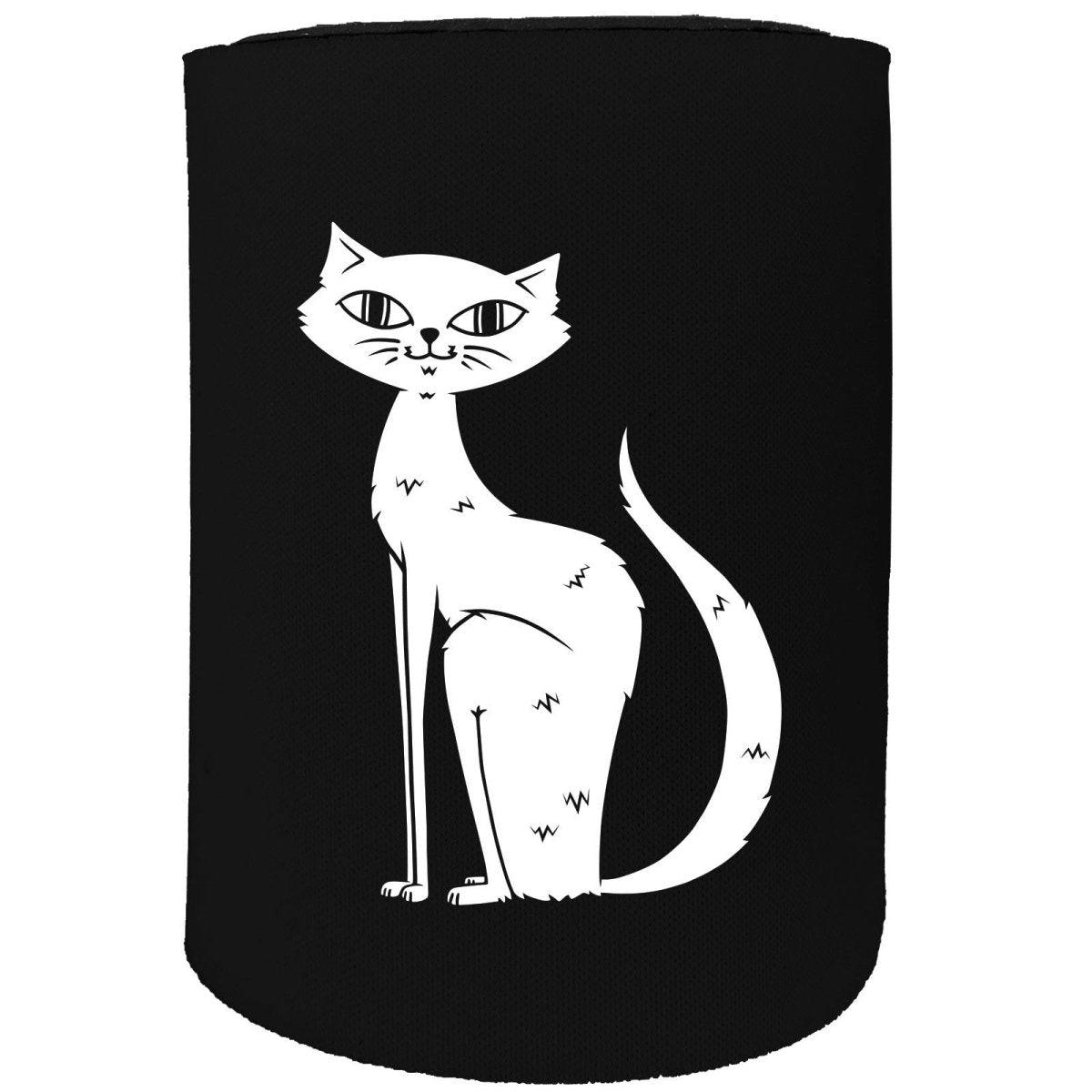 Alcohol Animal Stubby Holder - Cat Sitting Pussy Pet - Funny Novelty Birthday Gift Joke Beer Can Bottle - 123t Australia | Funny T-Shirts Mugs Novelty Gifts
