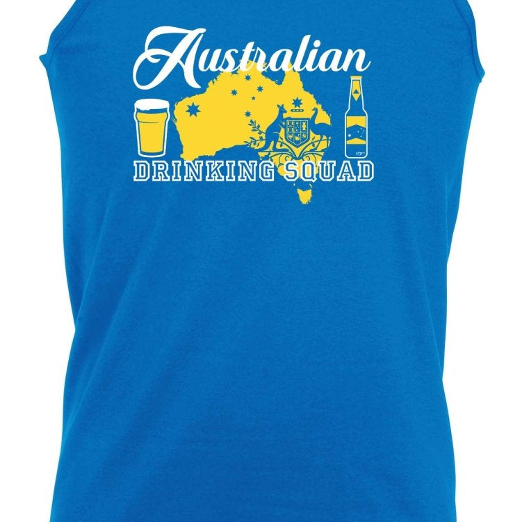 Alcohol Australia Drinking Squad - Funny Novelty Vest Singlet Unisex Tank Top - 123t Australia | Funny T-Shirts Mugs Novelty Gifts