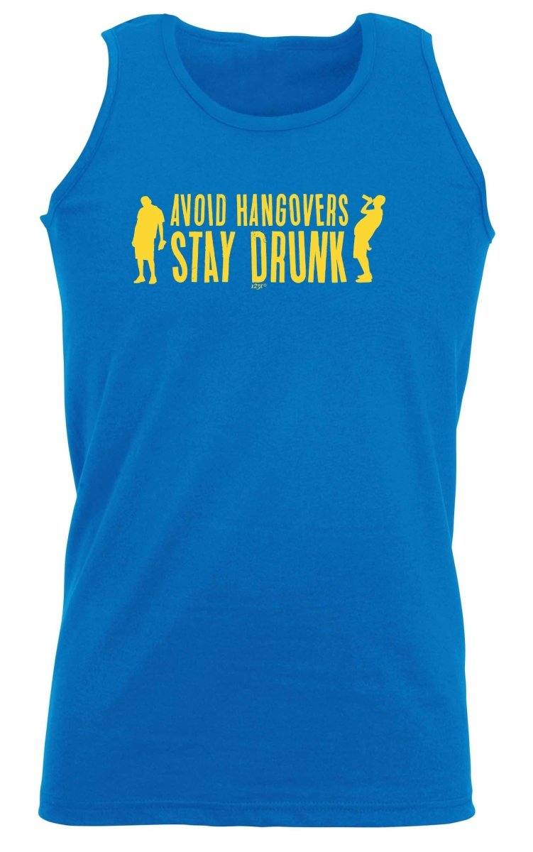 Alcohol Avoid Hangovers Stay Drunk - Funny Novelty Vest Singlet Unisex Tank Top - 123t Australia | Funny T-Shirts Mugs Novelty Gifts