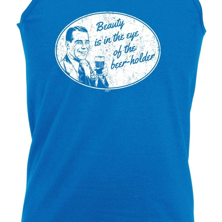 Alcohol Beauty Eye Beer Holder - Funny Novelty Vest Singlet Unisex Tank Top - 123t Australia | Funny T-Shirts Mugs Novelty Gifts