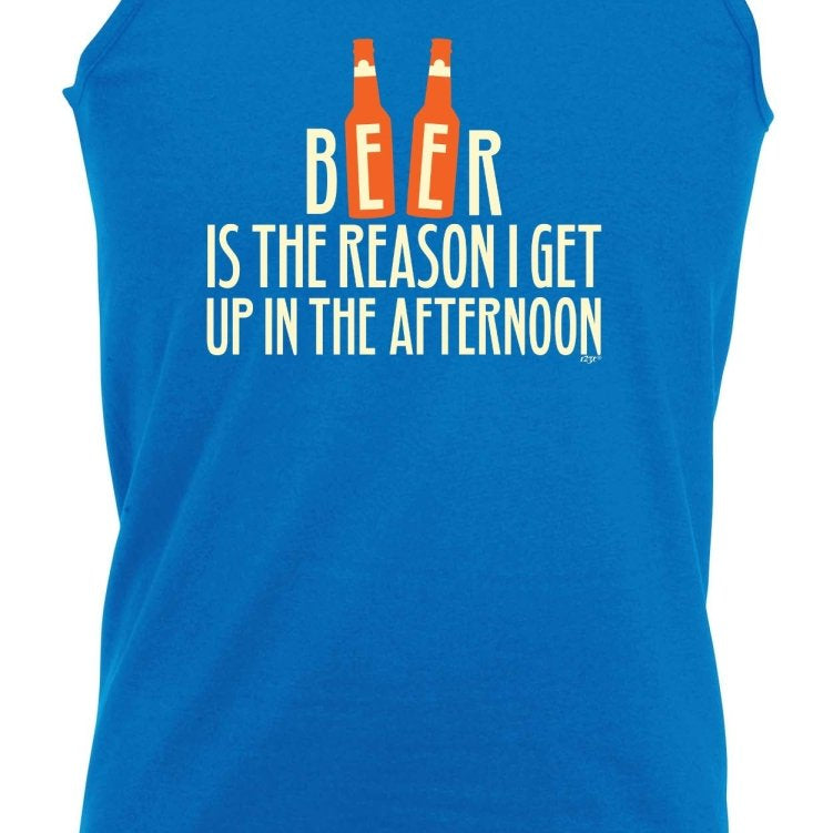 Alcohol Beer Is The Reason Get Up In The Afternoon - Funny Novelty Vest Singlet Unisex Tank Top - 123t Australia | Funny T-Shirts Mugs Novelty Gifts