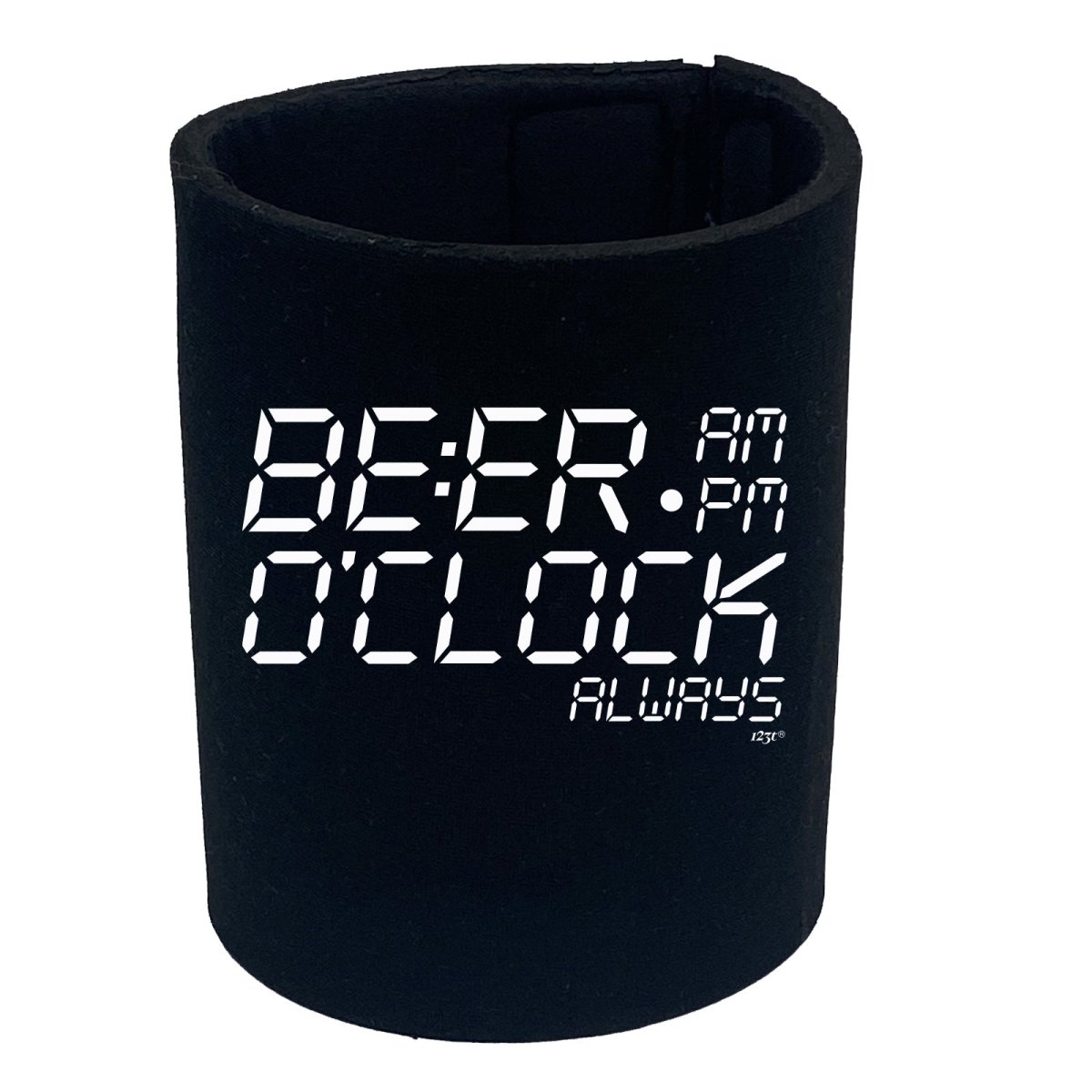 Alcohol Beer O Clock Alarm - Funny Novelty Stubby Holder - 123t Australia | Funny T-Shirts Mugs Novelty Gifts
