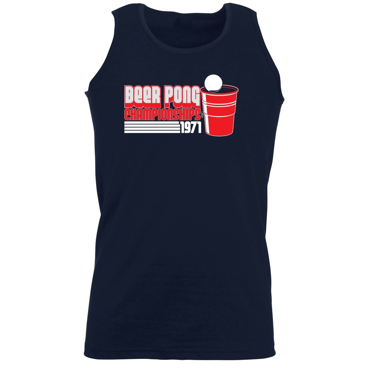 Alcohol Beer Pong Championships - Funny Novelty Vest Singlet Unisex Tank Top - 123t Australia | Funny T-Shirts Mugs Novelty Gifts