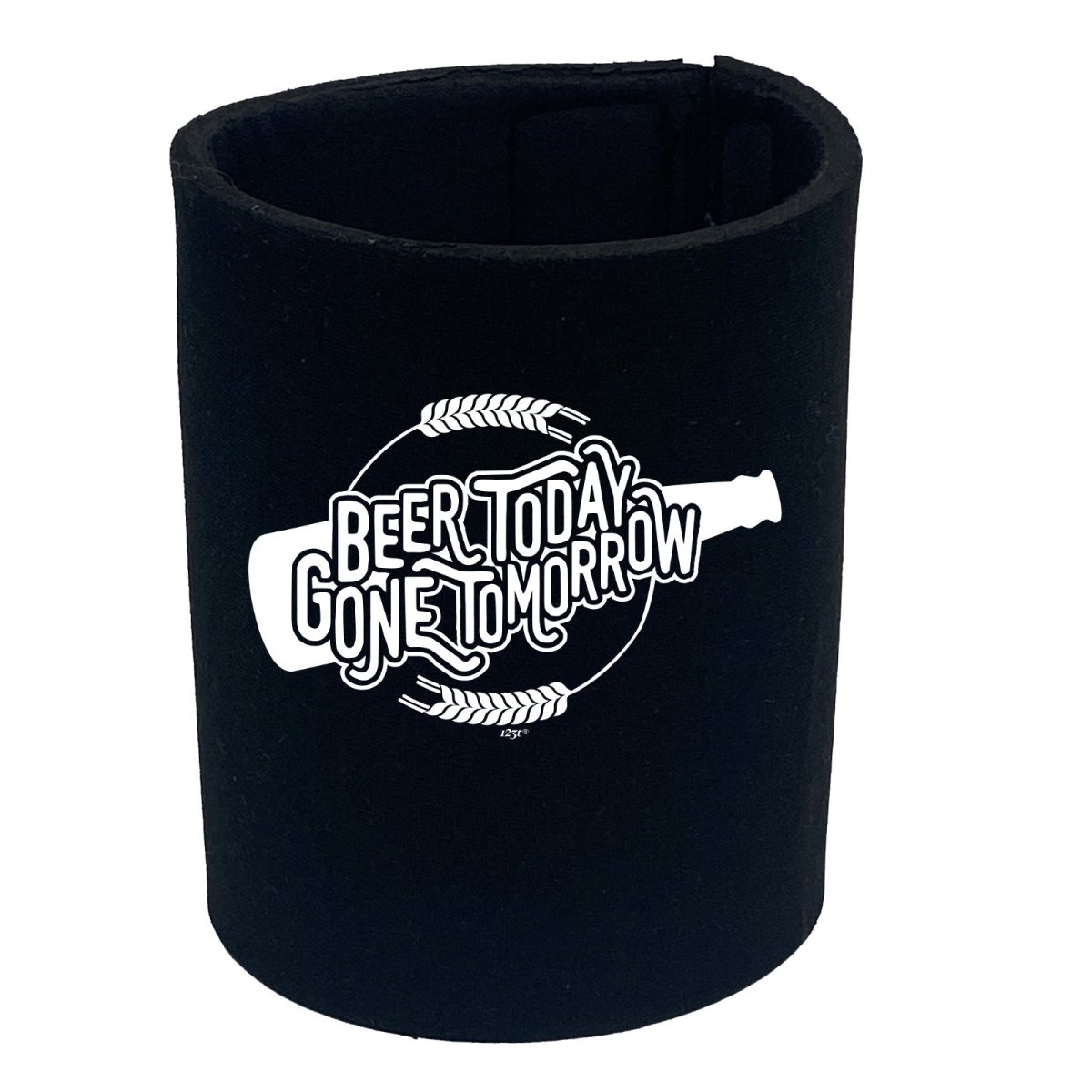 Alcohol Beer Today Gone Tomorrow - Funny Novelty Stubby Holder - 123t Australia | Funny T-Shirts Mugs Novelty Gifts