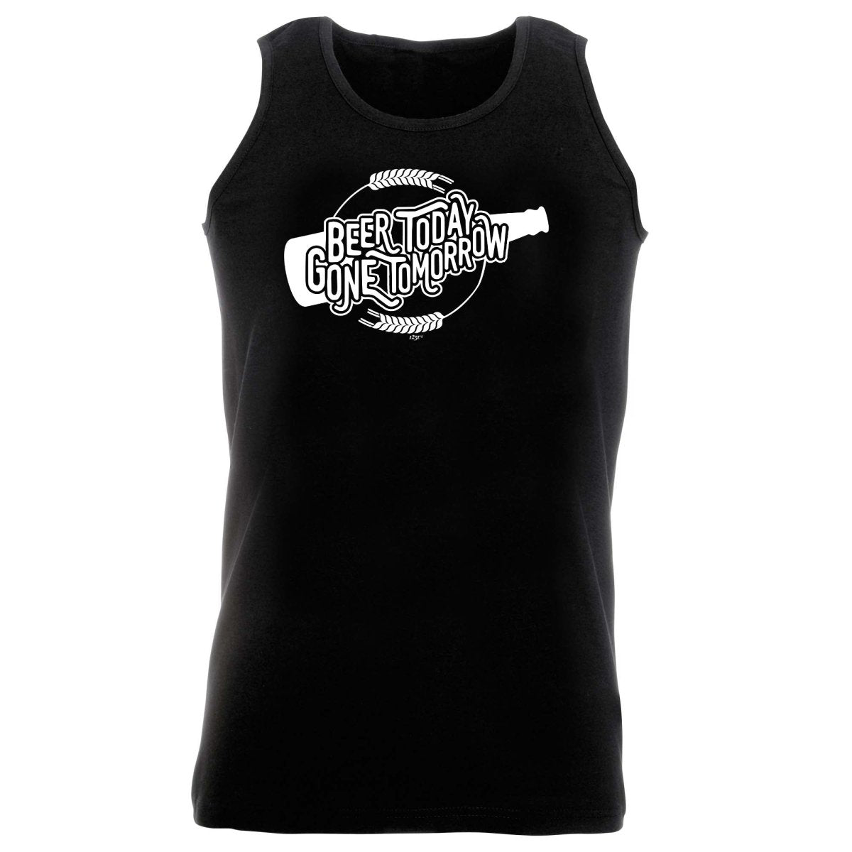Alcohol Beer Today Gone Tomorrow - Funny Novelty Vest Singlet Unisex Tank Top - 123t Australia | Funny T-Shirts Mugs Novelty Gifts