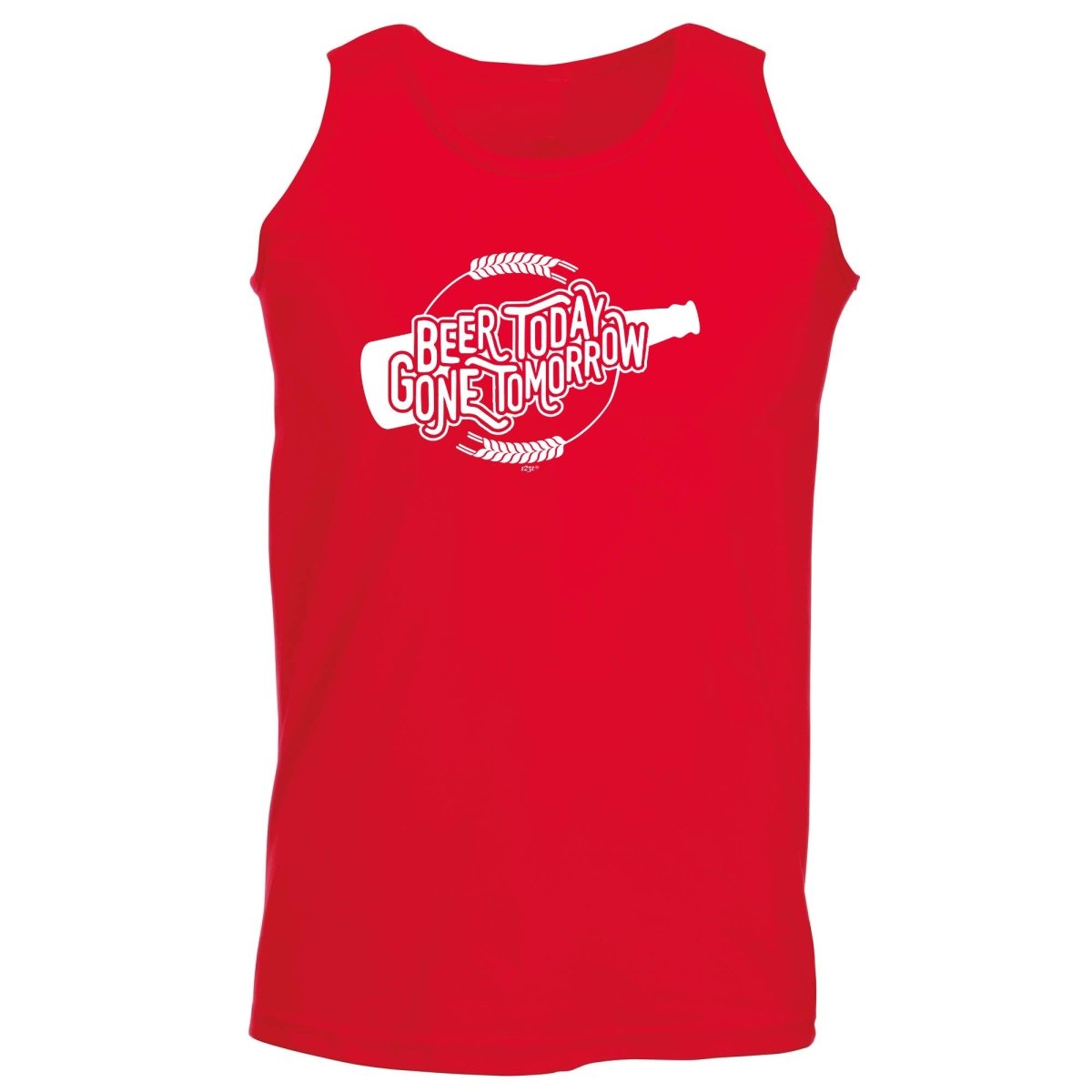 Alcohol Beer Today Gone Tomorrow - Funny Novelty Vest Singlet Unisex Tank Top - 123t Australia | Funny T-Shirts Mugs Novelty Gifts