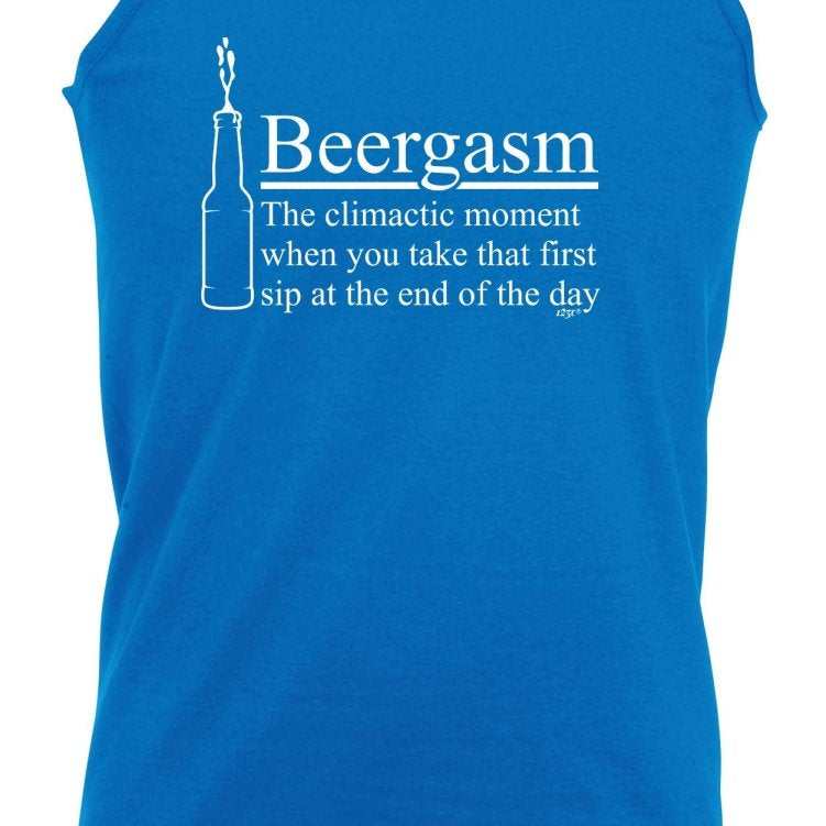 Alcohol Beergasm - Funny Novelty Vest Singlet Unisex Tank Top - 123t Australia | Funny T-Shirts Mugs Novelty Gifts