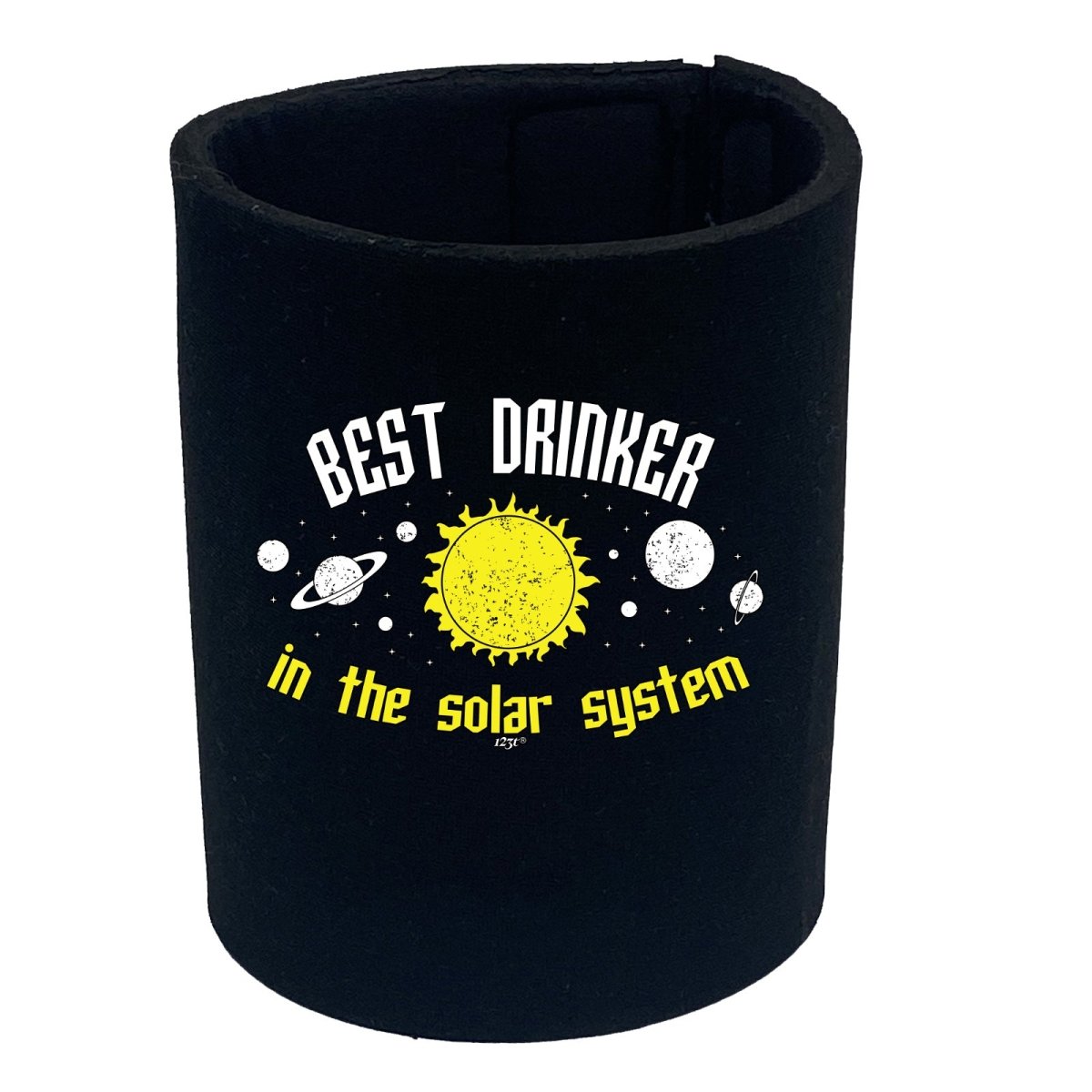Alcohol Best Drinker Solar System - Funny Novelty Stubby Holder - 123t Australia | Funny T-Shirts Mugs Novelty Gifts
