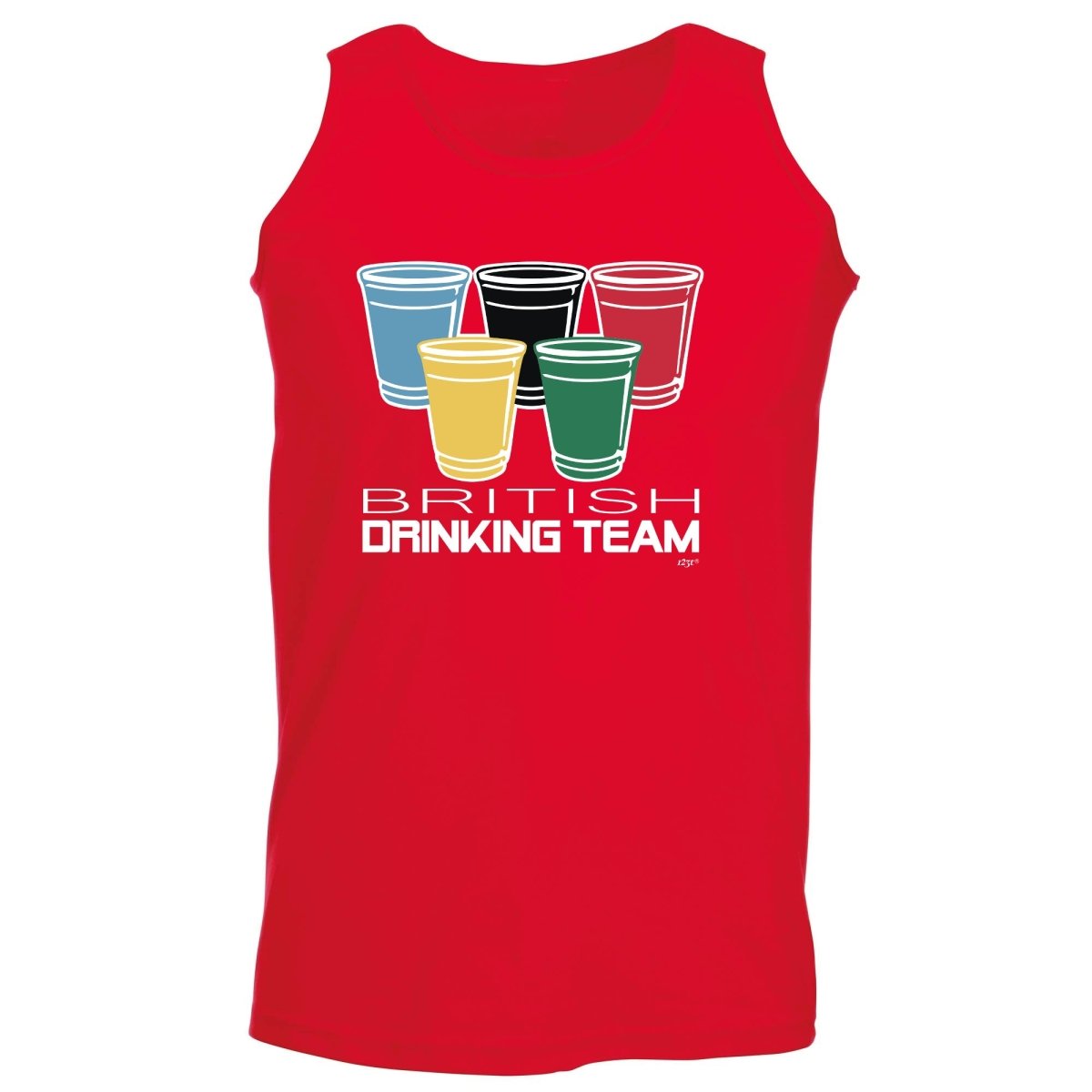 Alcohol British Drinking Team Glasses - Funny Novelty Vest Singlet Unisex Tank Top - 123t Australia | Funny T-Shirts Mugs Novelty Gifts