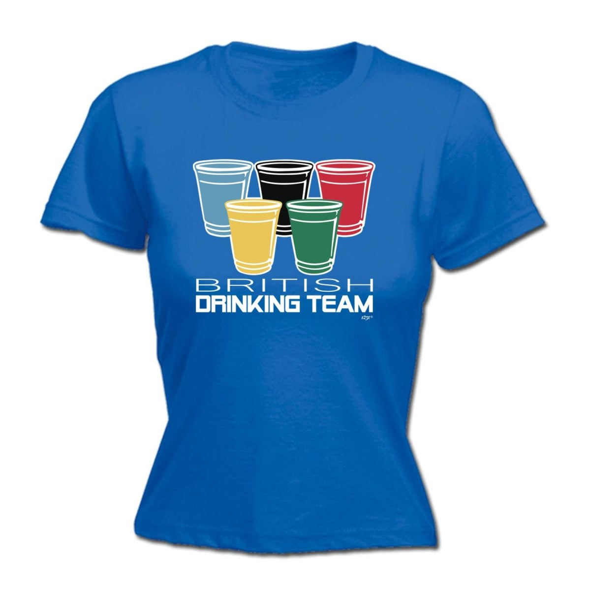 Alcohol British Drinking Team Glasses - Funny Novelty Womens T-Shirt T Shirt Tshirt - 123t Australia | Funny T-Shirts Mugs Novelty Gifts