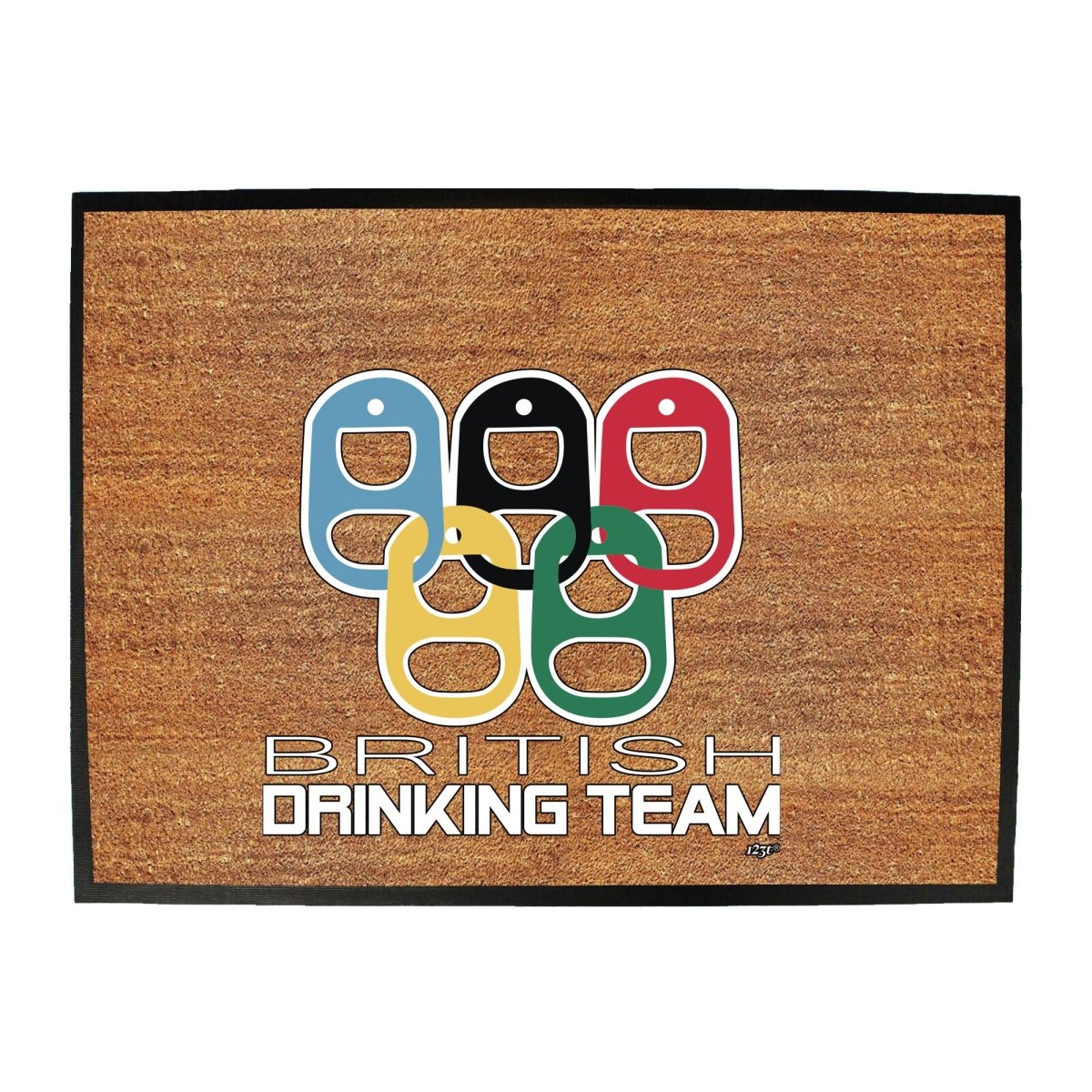 Alcohol British Drinking Team Rings - Funny Novelty Doormat Man Cave Floor mat - 123t Australia | Funny T-Shirts Mugs Novelty Gifts
