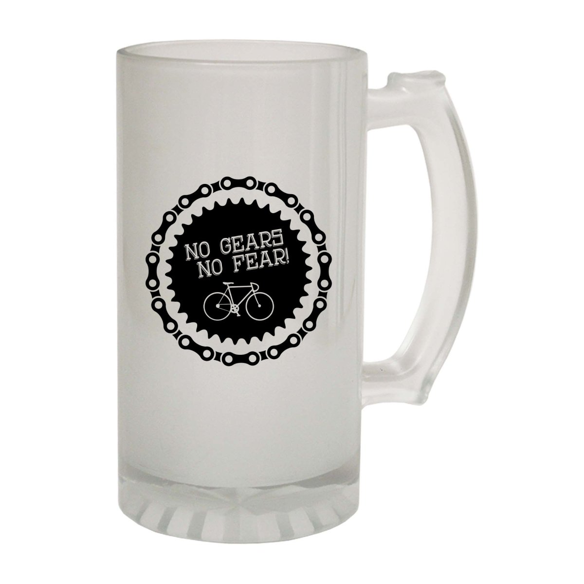 Alcohol Cycling Rltw No Gears No Fear - Funny Novelty Beer Stein - 123t Australia | Funny T-Shirts Mugs Novelty Gifts