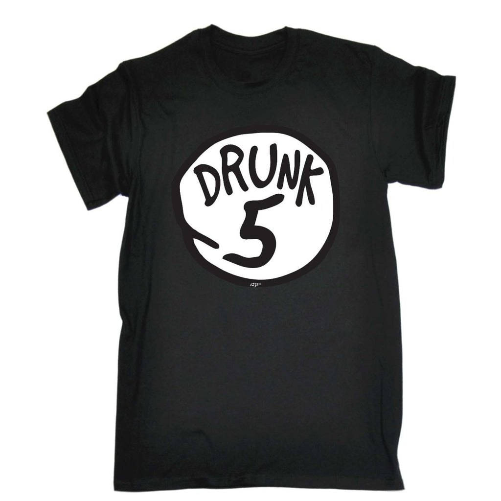Alcohol Drunk 5 - Mens Funny Novelty T-Shirt Tshirts BLACK T Shirt - 123t Australia | Funny T-Shirts Mugs Novelty Gifts