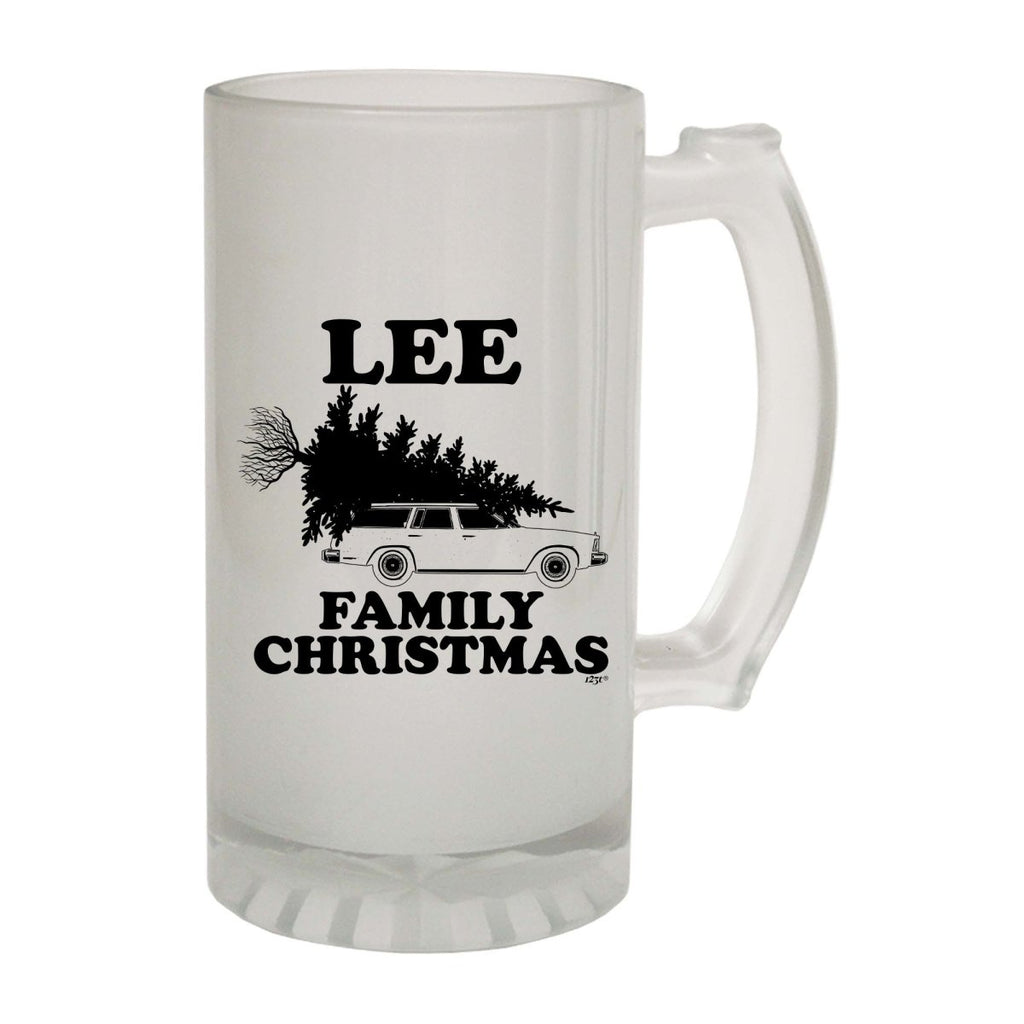 Alcohol Family Christmas Lee - Funny Novelty Beer Stein - 123t Australia | Funny T-Shirts Mugs Novelty Gifts
