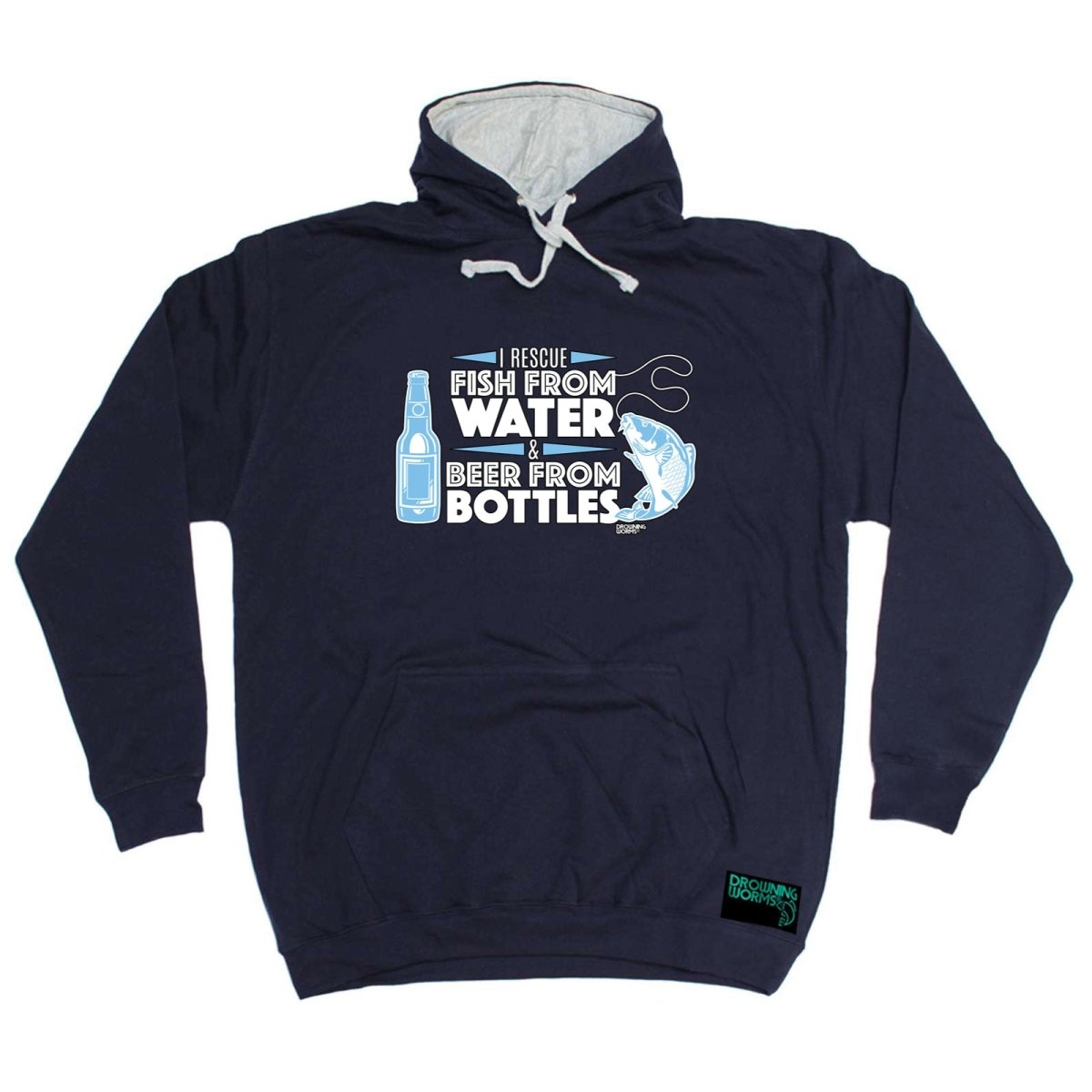 Alcohol Fishing Dw I Rescue Fish From Water And Beer - Funny Novelty Hoodies Hoodie - 123t Australia | Funny T-Shirts Mugs Novelty Gifts